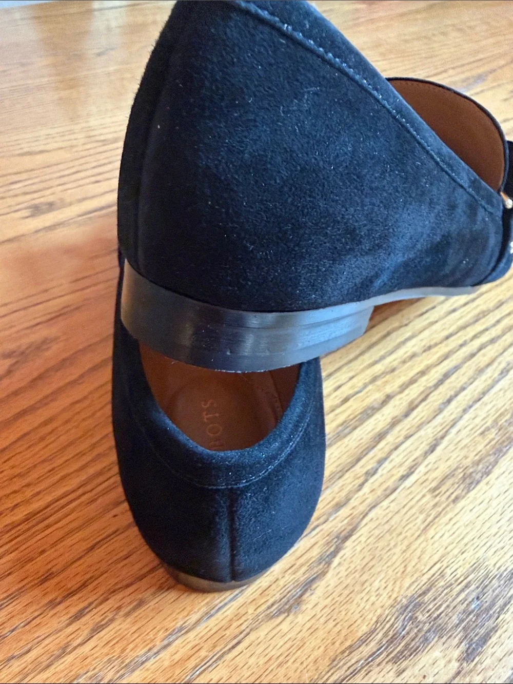 Talbots Black Suede Bow Loafers - Women